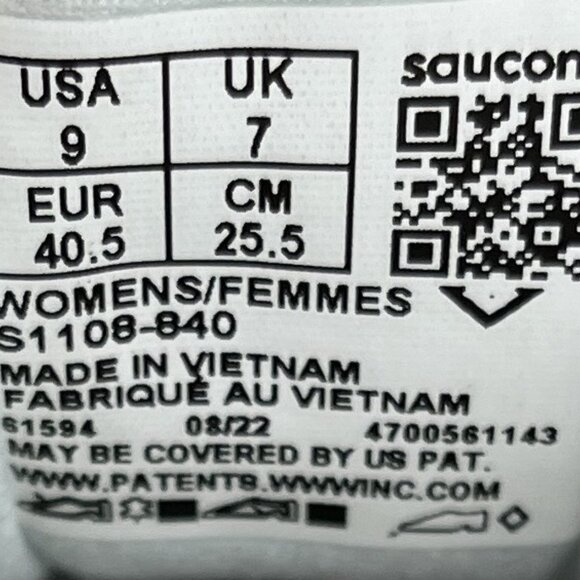 Saucony Shadow Gray Purple Womens US Size 9 EUR 40.5 S1108-840 Sneakers - Picture 10 of 10